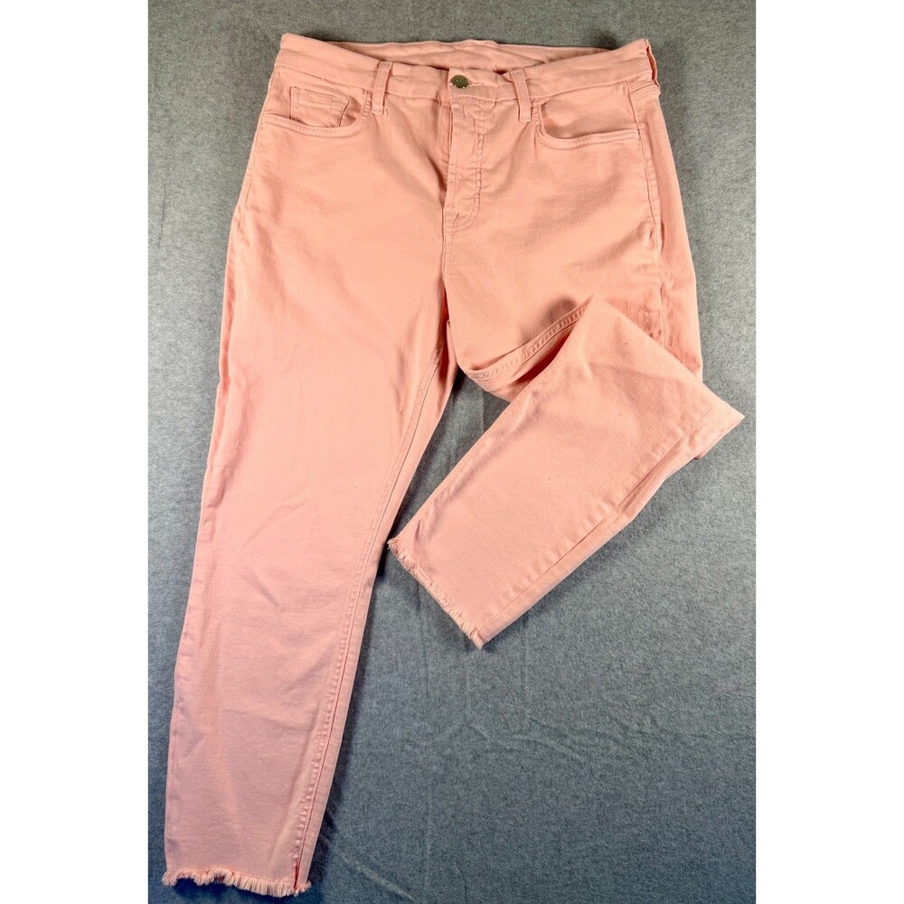 Jen7 Women's Light Peach Crop Skinny Jeans- Waist 32 STRETCHY  Raw Hem,  SKU 111